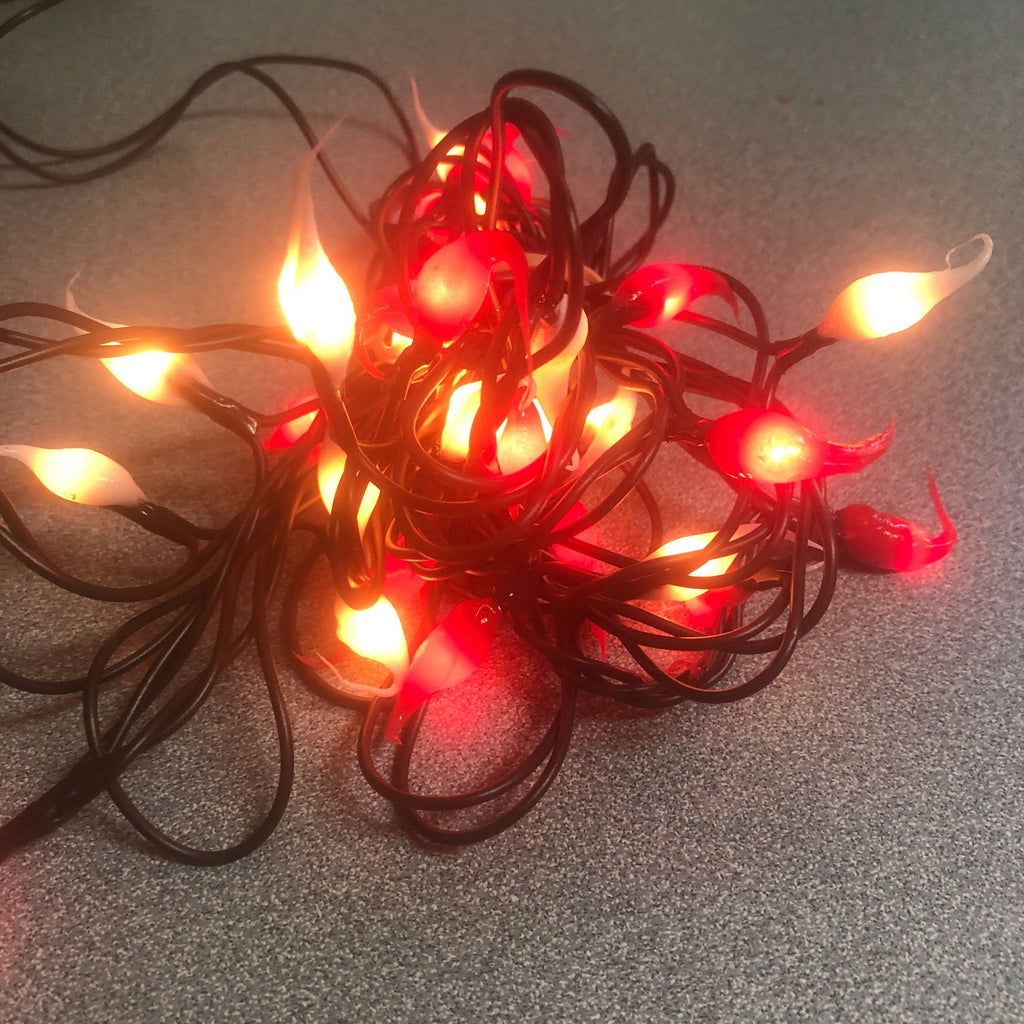 Electric hand dipped rice lights "red & white"