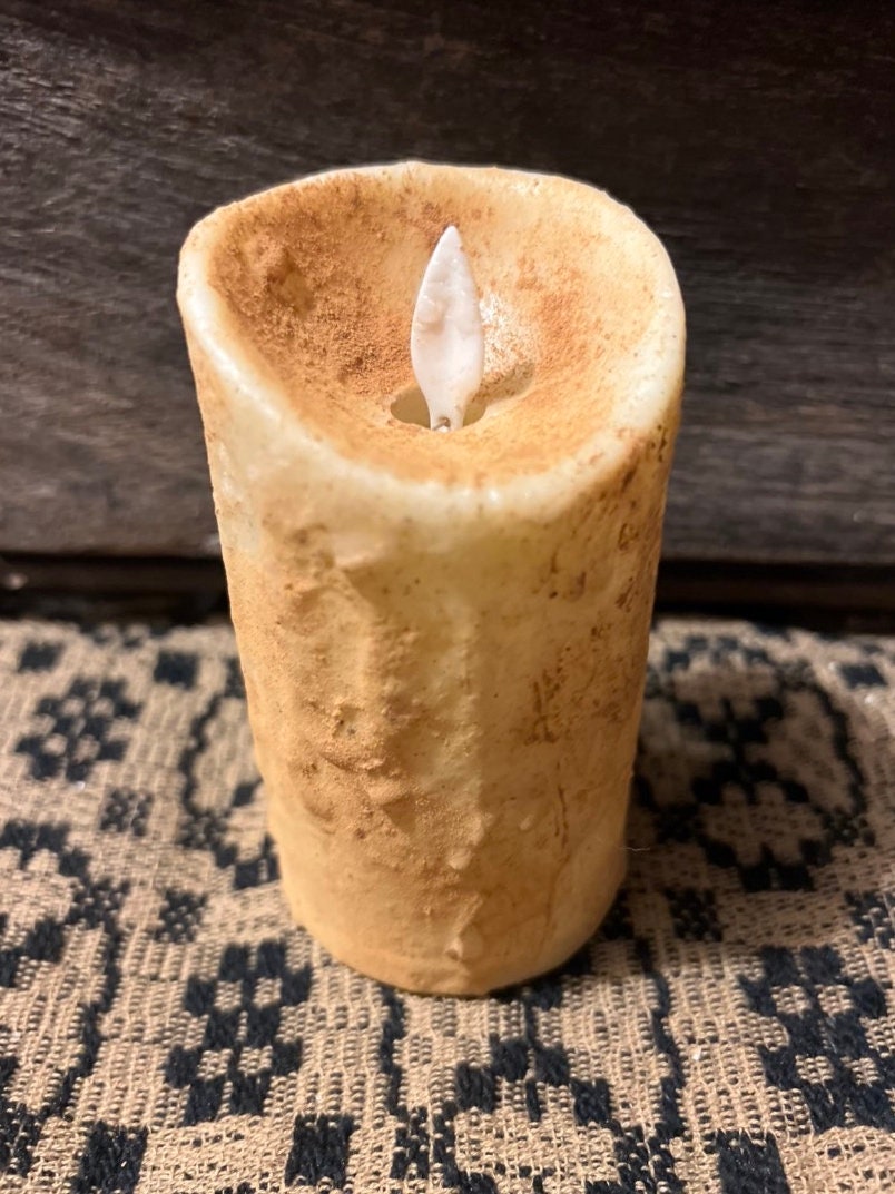 2.25"x3” Moving flame battery operated timer pillar