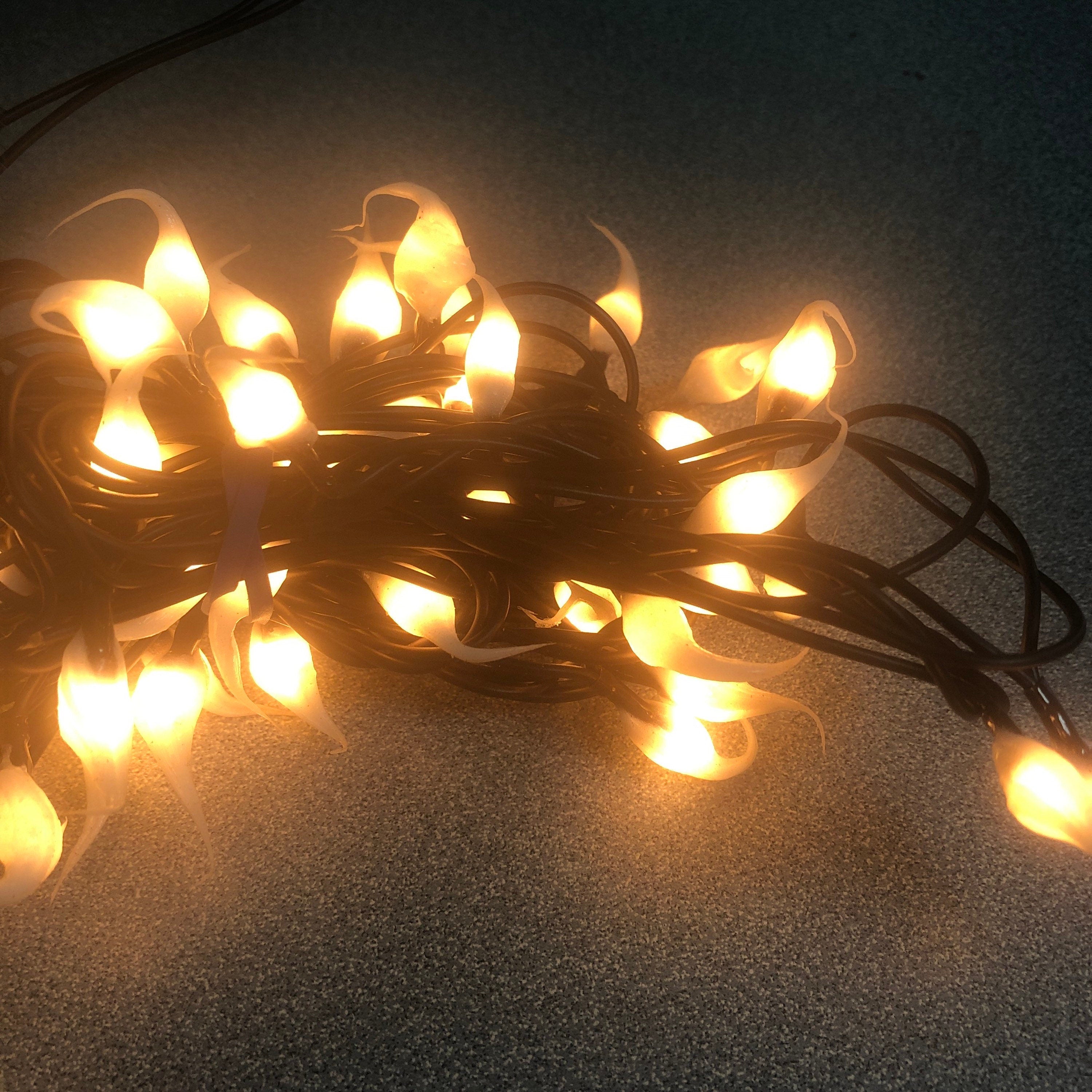 Electric hand dipped rice lights “creamy white"