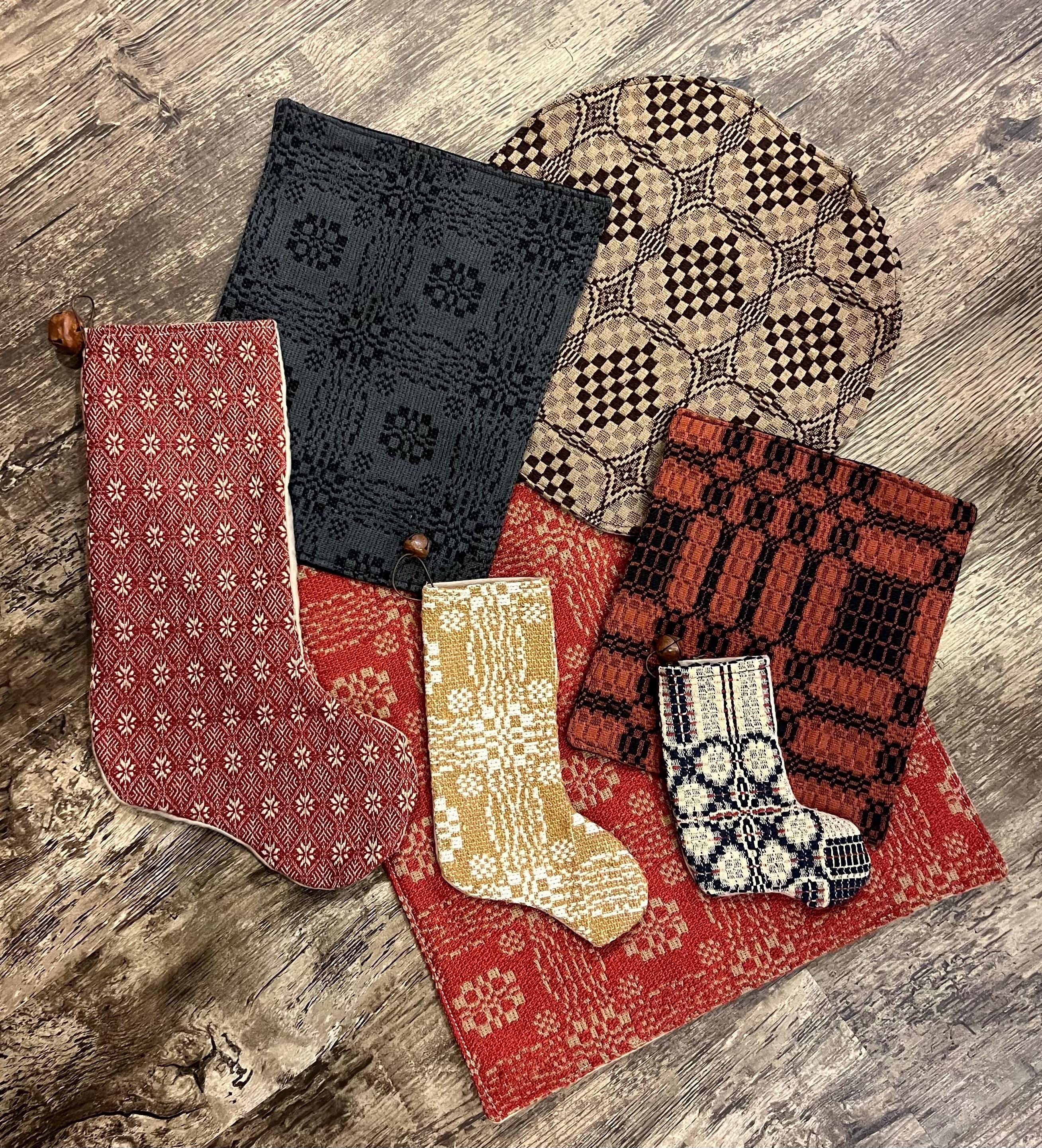 8x8” Coverlet primitive table mat centerpiece