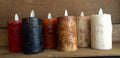 2"x3” Moving flame battery operated timer flat top votive