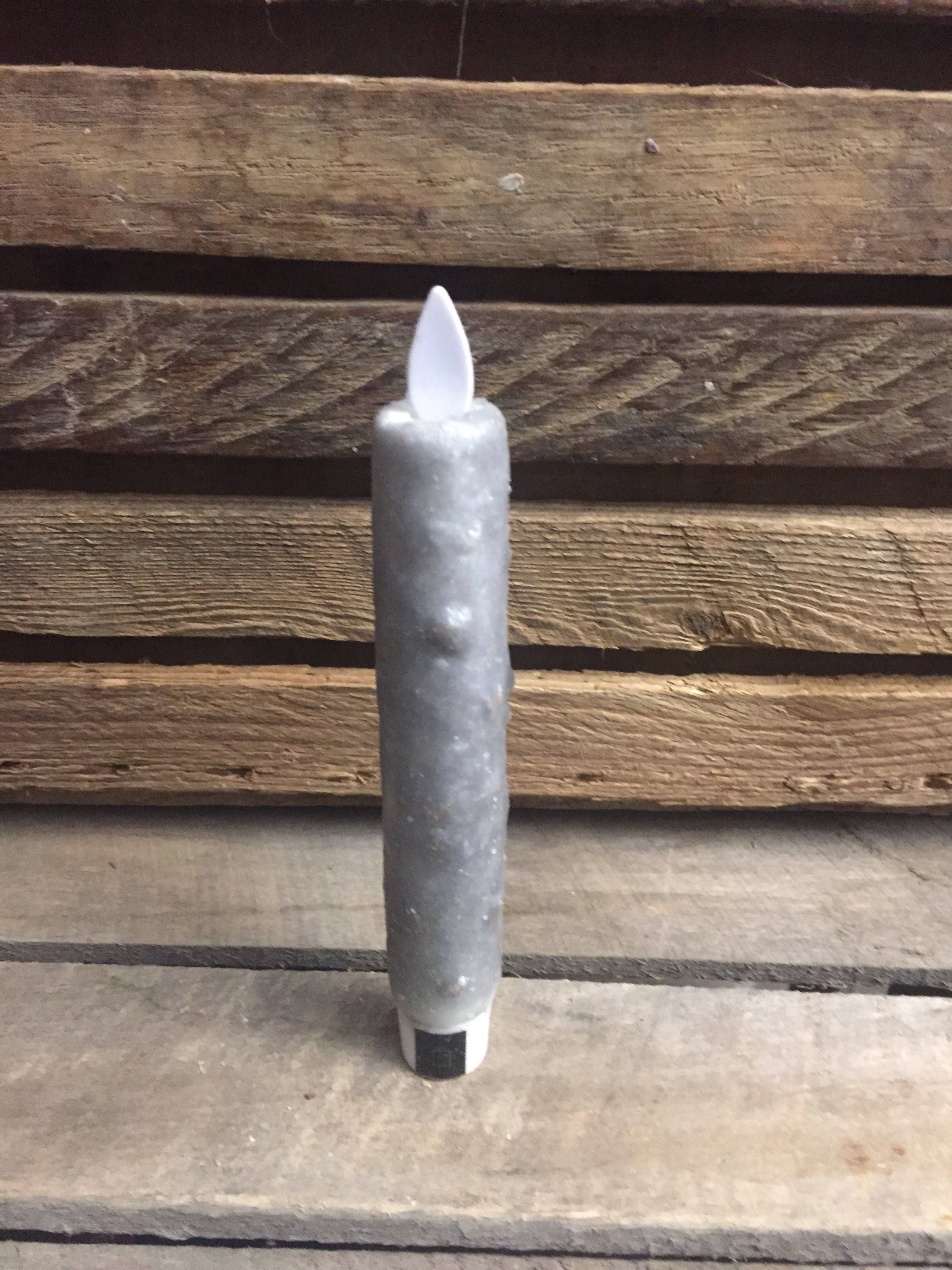 6" Moving flame battery operated timer taper
