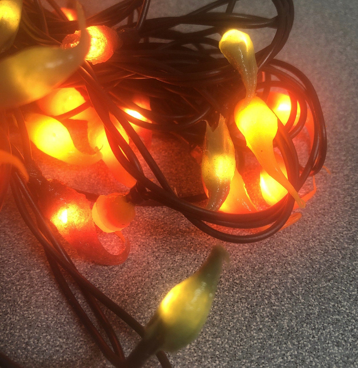Battery operated timer hand dipped rice lights “fall mix”