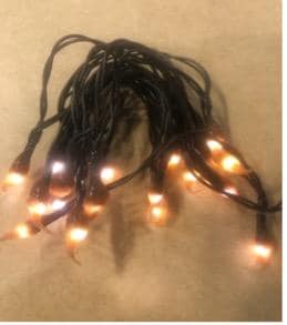 Electric hand dipped rice lights “nutmeg”