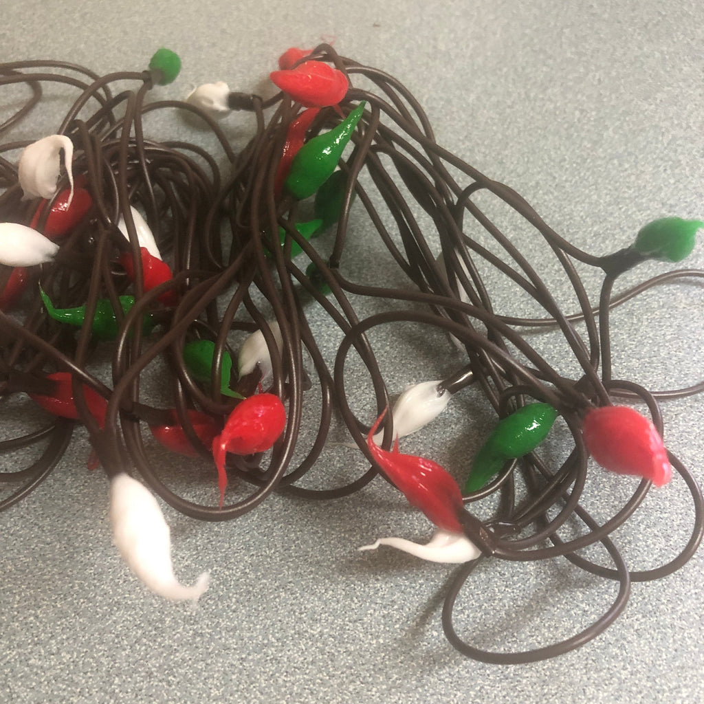 Electric hand dipped rice lights “holiday mix”