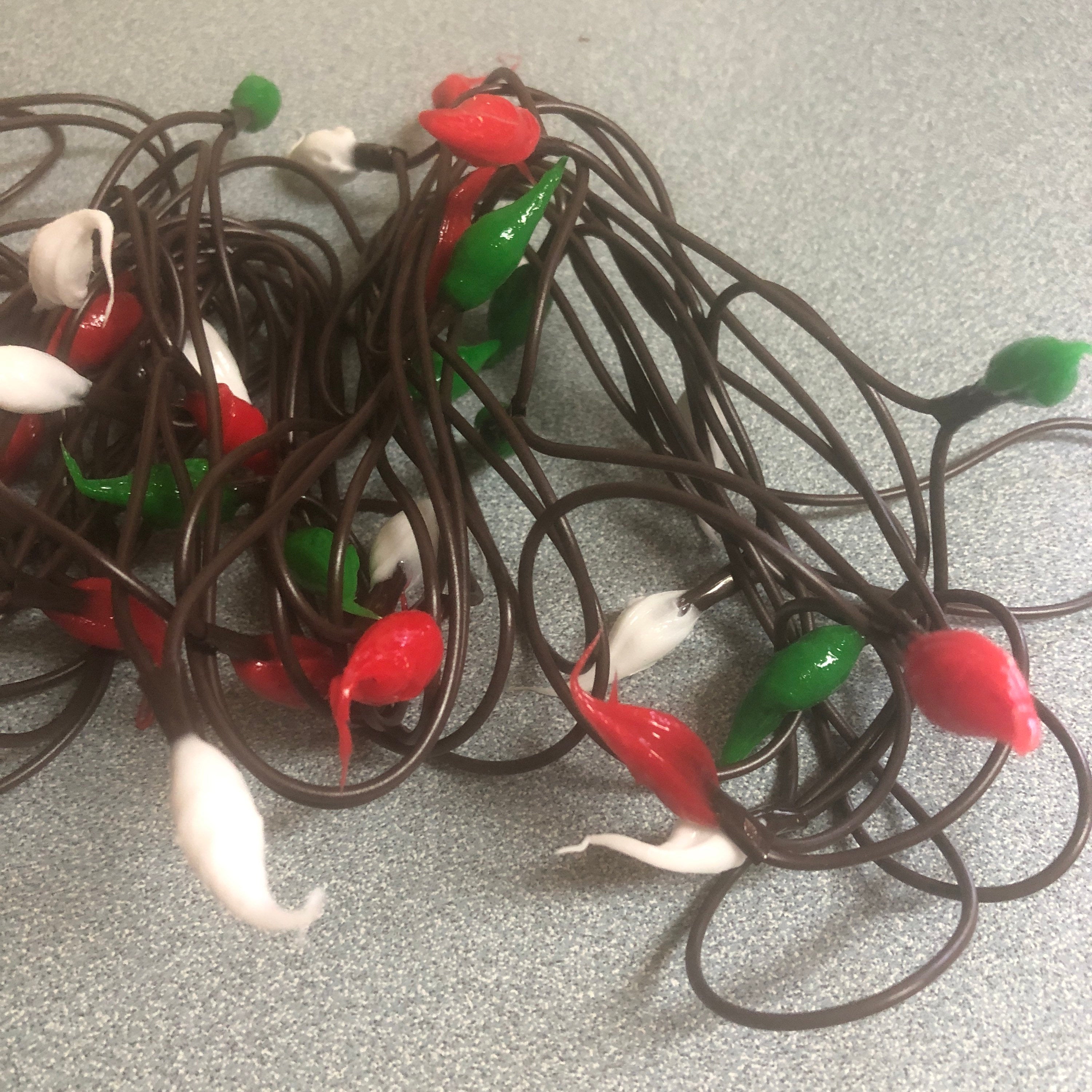 Electric hand dipped rice lights “holiday mix”