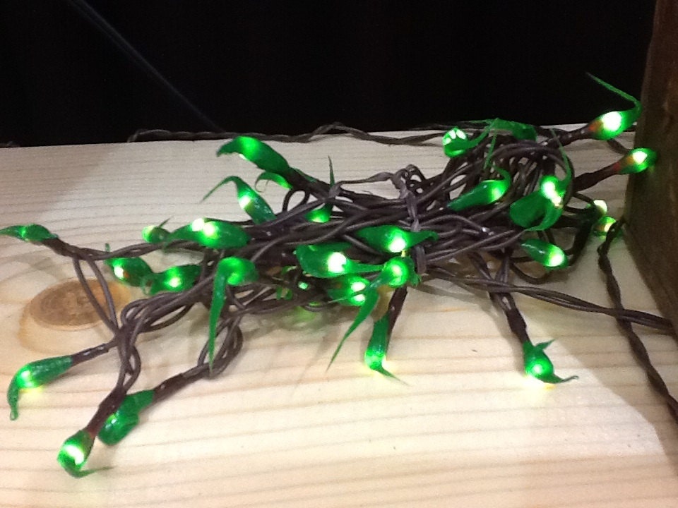 Electric hand dipped rice light “kelly green”