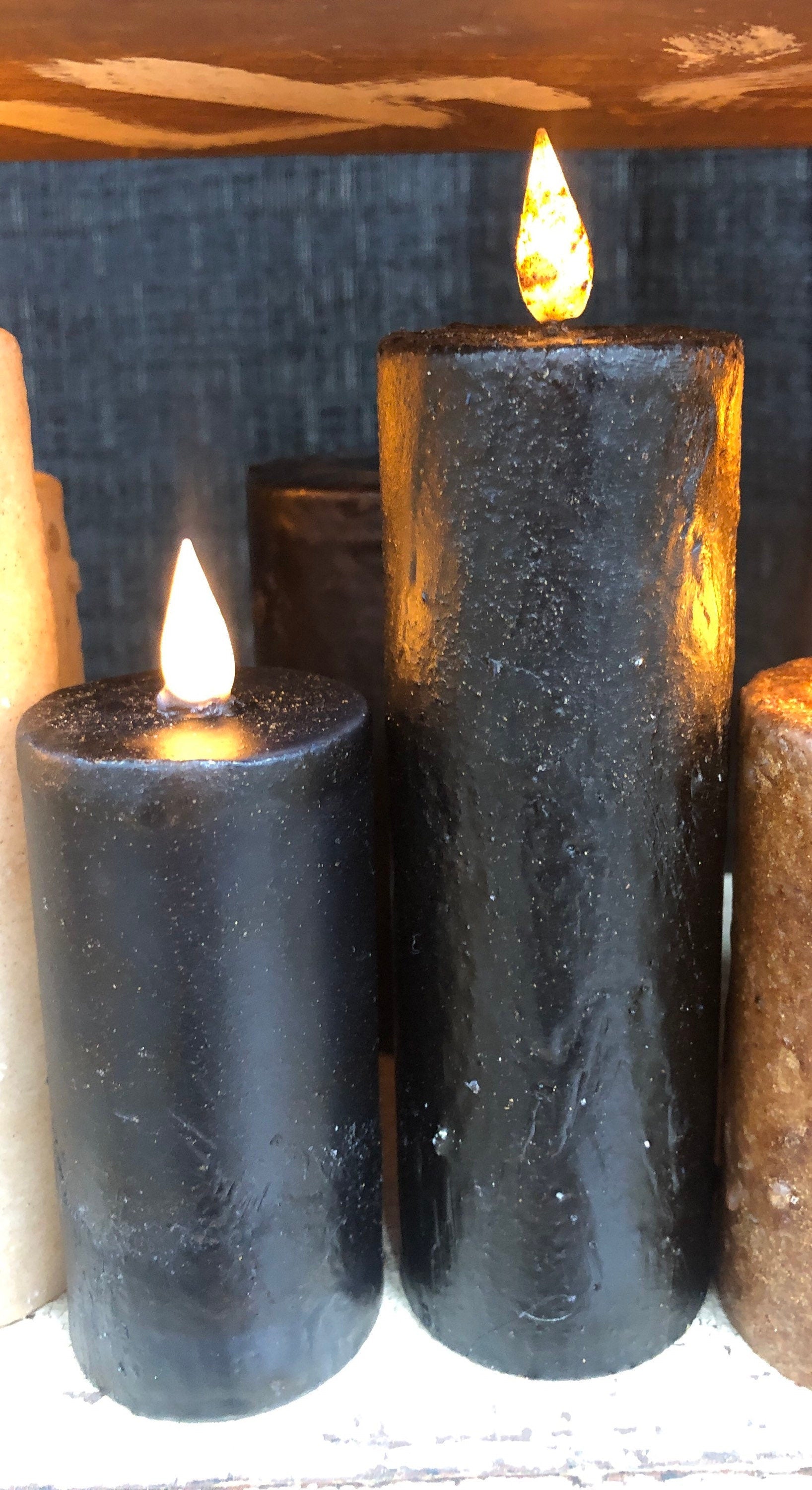 2"x6” Battery operated timer glow candle