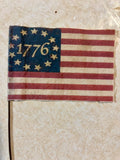 Primitive hand made Large dyed flags, set of 4