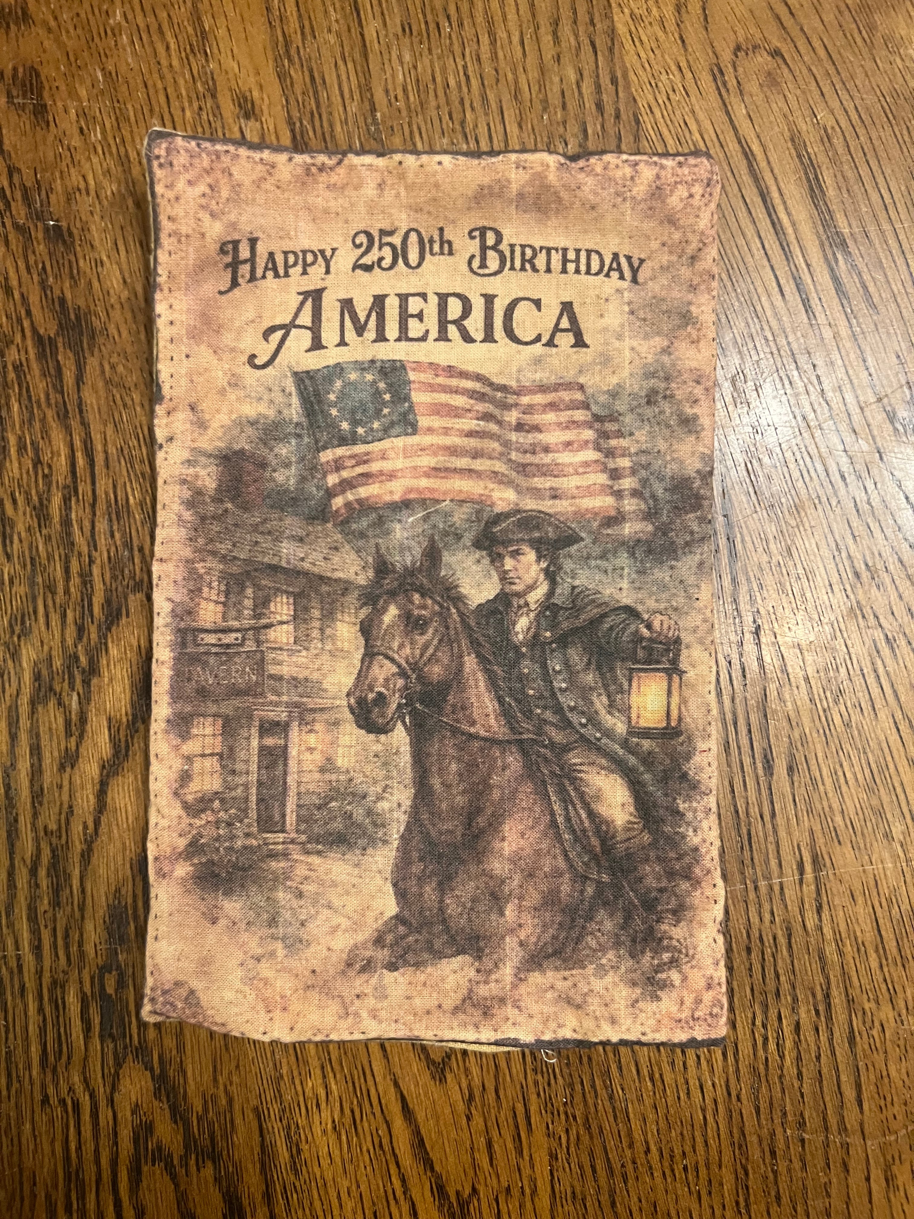 Primitive Americana pillow tuck