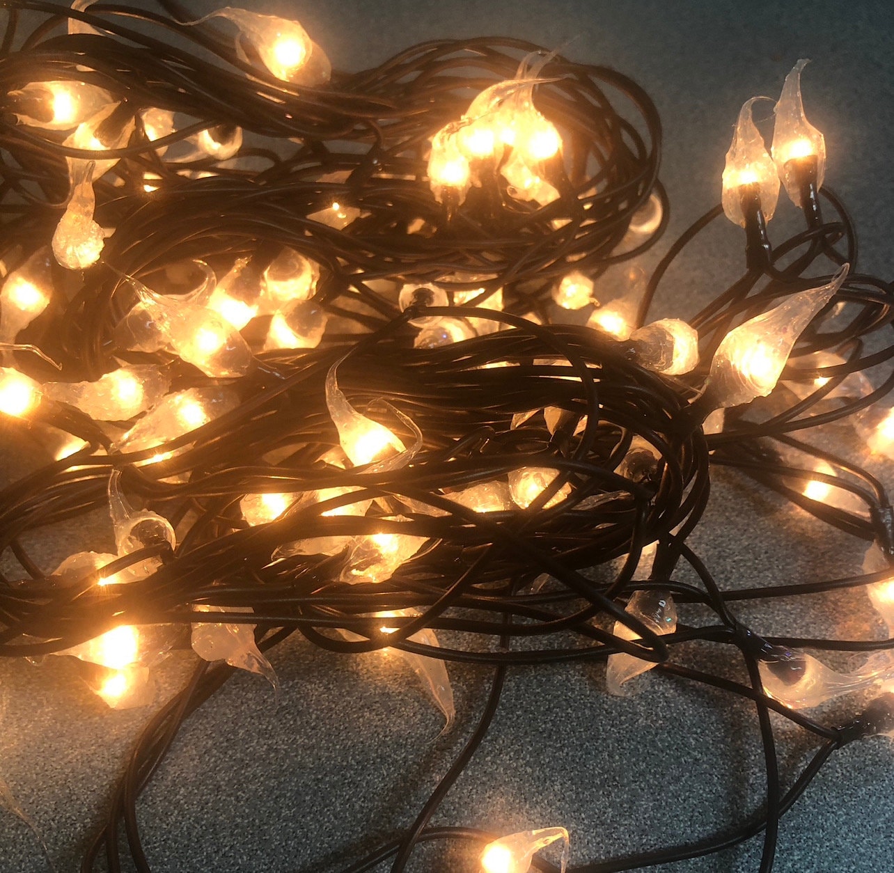 Electric hand dipped rice lights "clear"