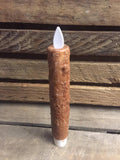 6" Moving flame battery operated timer taper