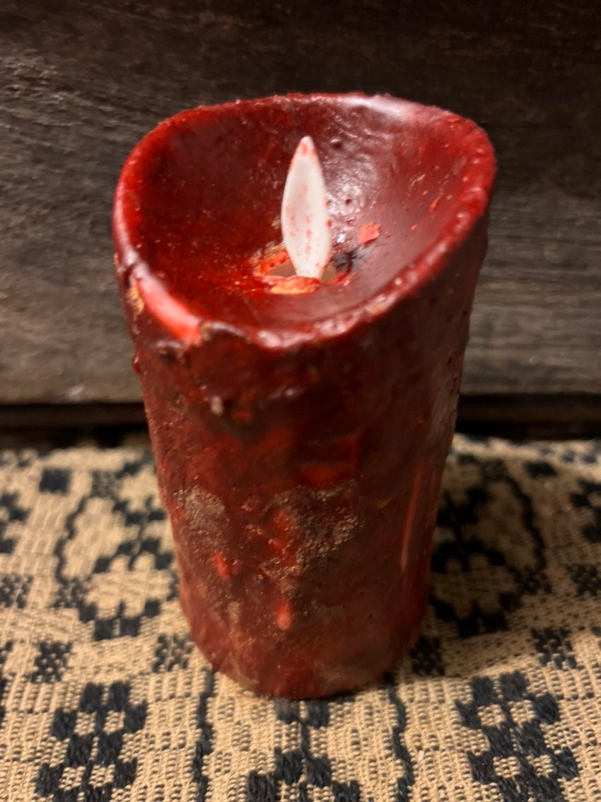 2.25"x3” Moving flame battery operated timer pillar