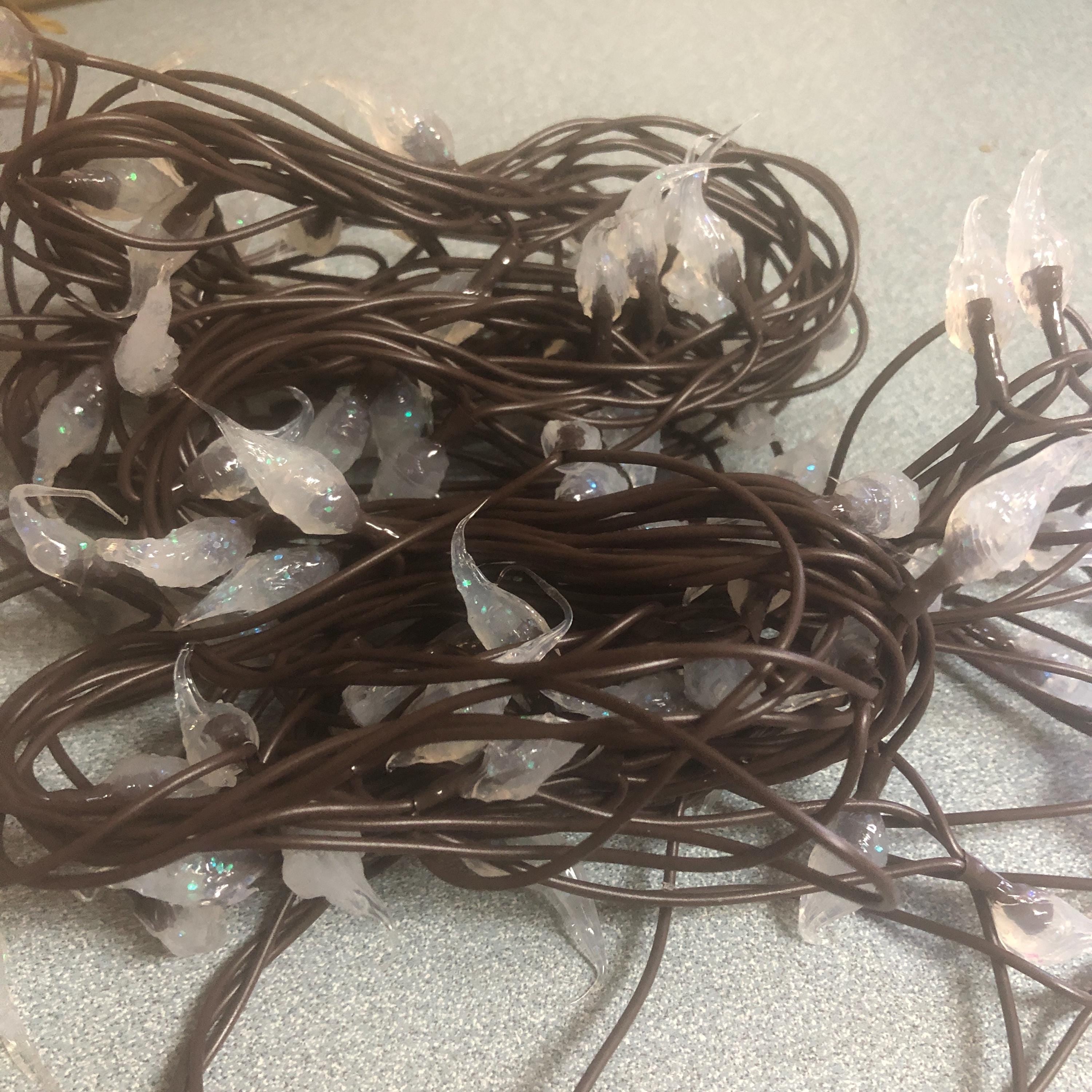 Battery operated timer hand dipped rice lights “snowflake”