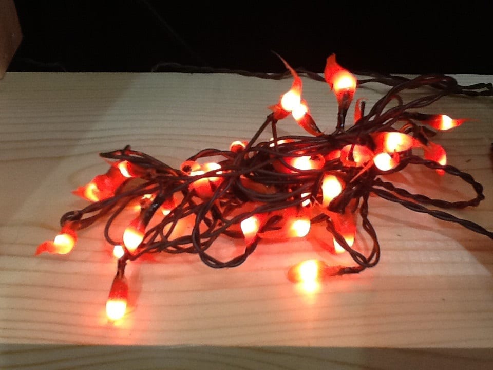 Battery operated timer hand dipped rice lights "pumpkin”