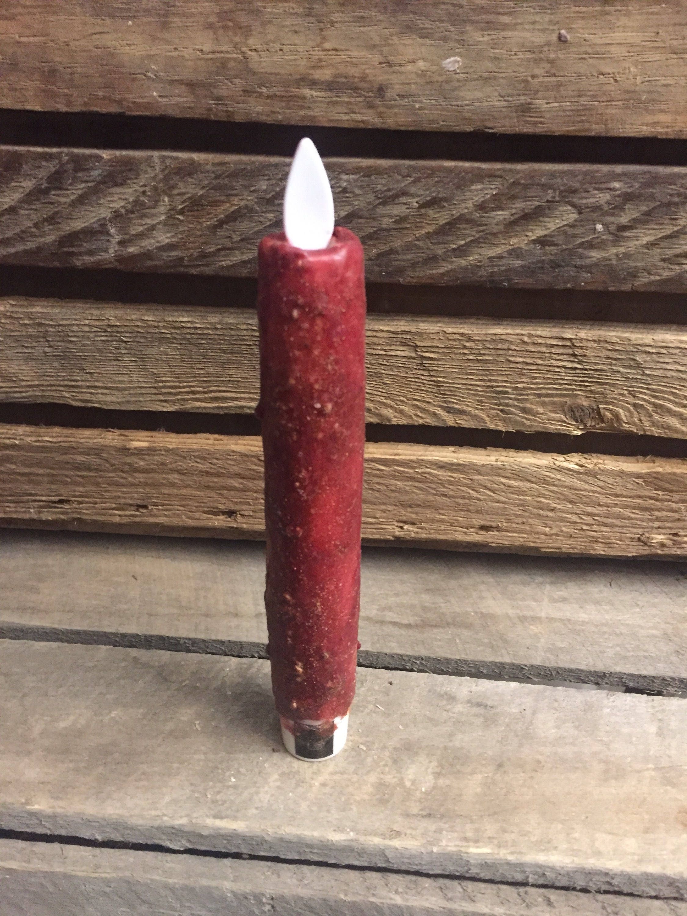 6" Moving flame battery operated timer taper