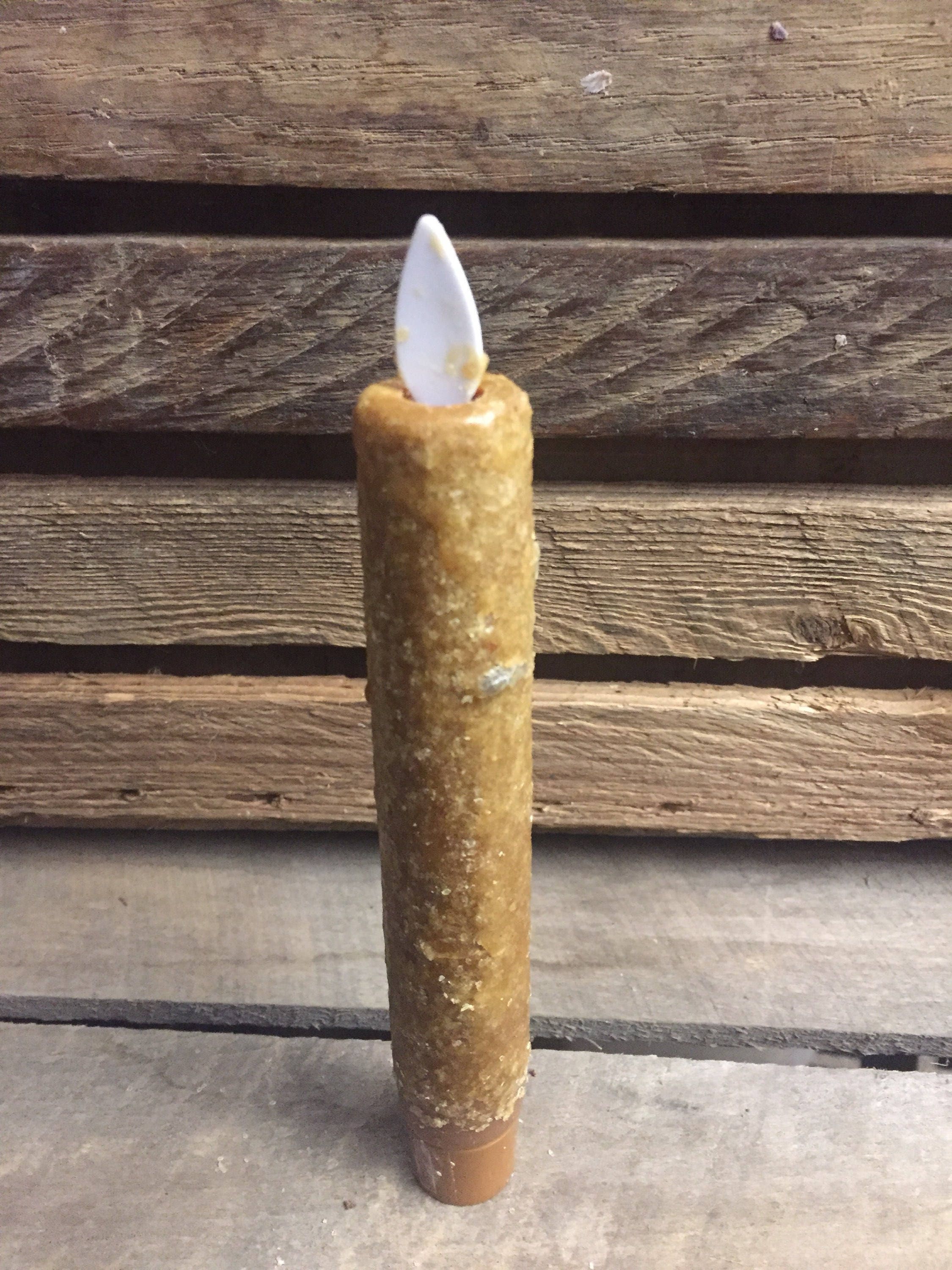 6" Moving flame battery operated timer taper