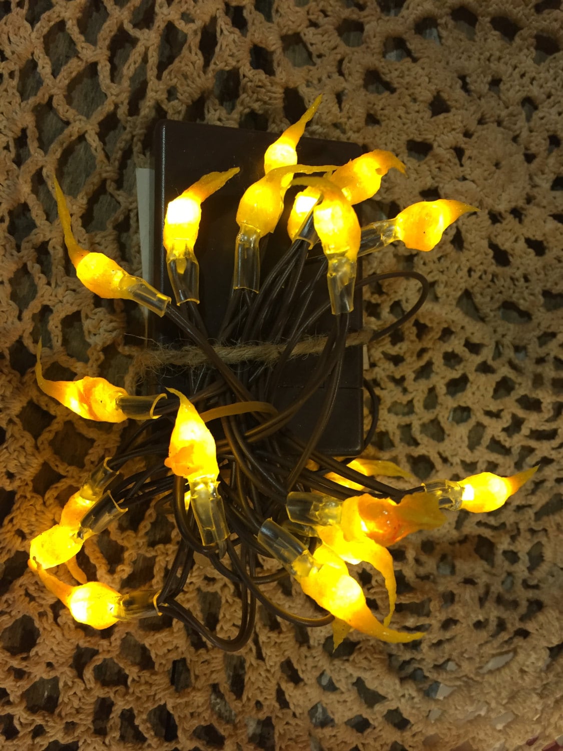 Battery operated timer hand dipped rice lights “sunflower”